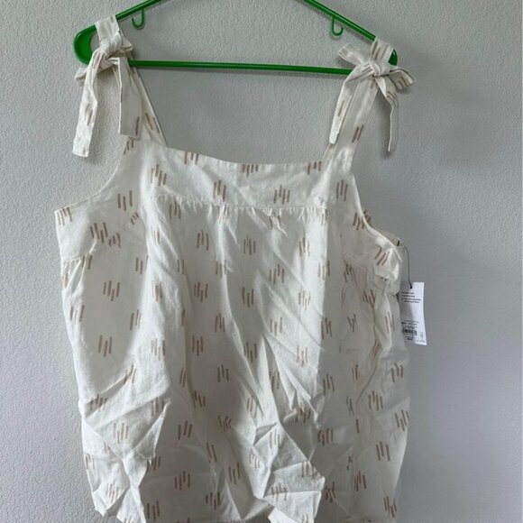 NEW Women’s Sonoma Linen and Rayon Tie Tank Top XL - Picture 1 of 3